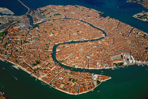 Fotografia aerea de Venecia
